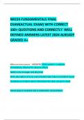 NR224 FUNDAMENTALS FINAL EXAM(ACTUAL EXAM) WITH CORRECT 100+ QUESTIONS AND CORRECTLY  WELL DEFINED ANSWERS LATEST 2024 ALREADY GRADED A+   