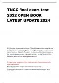 TNCC final exam test 2022 OPEN BOOK LATEST UPDATE 2024