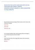 NHTSA SFST TEST LATEST EXAM 2024 WITH ACTUAL QUESTIONS AND CORRECT VERIFIED ANSWERS/ALREADY GRADED A+ 100% GUARANTEED TO PASS CONCEPTS