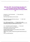 NSC Adv. CPR - First Aid (Study Questions Ch. 1-11) Complete Review With Multiple, Correctly Answered Questions Already Graded A+