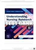 TEST BANK FOR UNDERSTANDING NURSING RESEARCH - 8TH EDITION BY SUSAN K GROVE & JENNIFER R GRAY