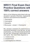 NR511 Final Exam Davis Practice Questions with 100% correct answers