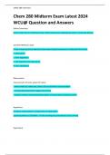 Chem 280 Midterm Exam Latest 2024 WCU@ Question and Answers