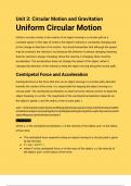 Unit 3_ Circular Motion and Gravitation notes. with 100% Correct Answers