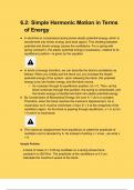 Unit 6_ Oscillations 6.1_ Simple Harmonic Motion with 100% Correct Answers