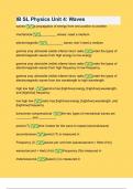 IB SL Physics Unit 4_ Waves with 100% Correct Answers