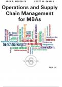 Solutions for Operations and Supply Chain Management for MBAs, 6th Edition by Meredith