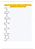 Organic Chemistry ACS Final 2024 Exam Questions Practice Test