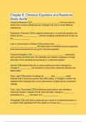 Chapter 8_ Chemical Equations and Reactions Study Guide  with Verified Correct Answers