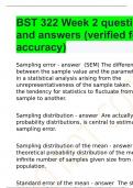 BST 322 Week 2 questions and answers (verified for accuracy)