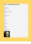 Lab 4 - Axial Skeleton Skull  with Verified Correct Answers