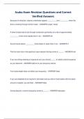 Scuba Exam Revision Questions and Correct Verified Answers