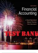 TEST BANK FOR FINANCIAL ACCOUNTING 6TH EDITION BY SPICELAND, THOMAS, HERRMANN 2022