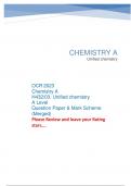 OCR 2023 Chemistry A H432/03: Unified chemistry A Level Question Paper & Mark Scheme (Merged)