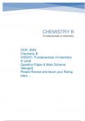 OCR 2023 Chemistry B H433/01: Fundamentals of chemistry A Level Question Paper & Mark Scheme (Merged)