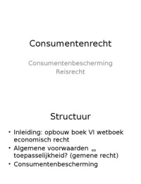 SAMENVATTING Recht & Consument II
