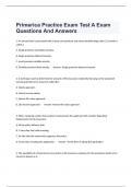 Primerica Practice Exam Test A Exam Questions And Answers