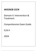 (WOCNCB) CCCN Domain II Intervention & Treatment Planning Exam Guide Q & A 2024