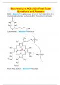 Biochemistry ACS 2024 Final Exam Questions and Answers