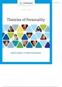 Test bank & Solution Manual for Theories of Personality , 11th Edition Duane P. Schultz.