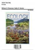 Test Bank: Ecology 5th Edition by Bowman - Ch. 1-25, 9781605359212 , with Rationales