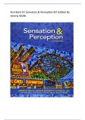 Test Bank for Sensation & Perception 6th Edition By Jeremy Wolfe.