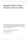 UPDATED TNCC 9TH Edition Questions & Answers 2024 You are caring for a patient who was thrown from a bike and was not wearing a helmet. While performing the head-to-toe assessment, you note clear drainage from the right ear. Which of the following is the 