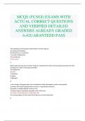 MCQS (FUNGI) EXAMS WITH ACTUAL CORRECT QUESTIONS AND VERIFIED DETAILED ANSWERS ALREADY GRADED A+GUARANTEED PASS