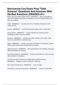 Servicenow Csa Exam Prep "Data Schema" Questions And Answers With Verified Solutions (GRADED A+)