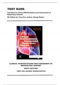 TEST BANK Clinical Manifestations and Assessment of Respiratory Disease 9th Edition by Terry Des Jardins, George Burton, 9780323871501 (CHAPTERS 1-45).