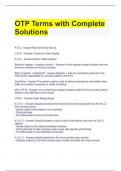 OTP Terms with Complete Solutions 