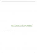 samenvatting architectuur in context C (2324) MET CASESTUDYLIJST