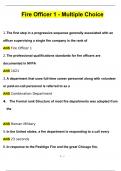 Florida Fire Officer 1 Exams BUNDLED Fire Officer 1 State Test  Florida Fire Instructor 1 Study Guide  Florida Fire Officer 1 Test Review #2 Updated 20242025 Rated A+