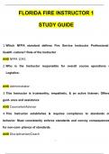 Florida Fire Instructor 1 Study Guide Updated 20242025 Rated A+