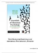 Test Bank for Essentials of Abnormal Psychology, Fourth Canadian Edition by Jeffrey Nevid-stamped