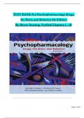 TEST BANK For Psychopharmacology: Drugs, the Brain, and Behavior, 4th Edition By Meyer Nursing, Verified Chapters 1 - 20, Complete Newest Version