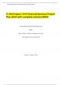 IT 204 Project 1 XYZ Financial Services Project Plan 2024 with complete solution;SNHU