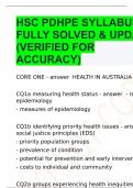 HSC PDHPE SYLLABUS FULLY SOLVED & UPDATED (VERIFIED FOR ACCURACY)