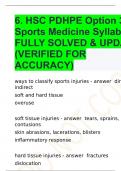 6. HSC PDHPE Option 3: Sports Medicine Syllabus FULLY SOLVED & UPDATED (VERIFIED FOR ACCURACY)