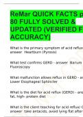 ReMar QUICK FACTS pg. 1 -80 FULLY SOLVED & UPDATED (VERIFIED FOR ACCURACY)