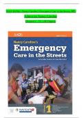 TEST BANK For Nancy Caroline’s Emergency Care in the Streets, 8th Edition by Nancy Caroline, Verified Chapters 1 - 53, Complete Newest Version