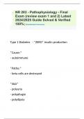 •	NR 283 - Pathophysiology - Final Exam (review exam 1 and 2) Latest 2024/2025 Guide Solved & Verified 100%; Chamberlain University