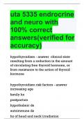 uta 5335 endrocrine and neuro with 100% correct answers(verified for accuracy)