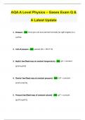 AQA A Level Physics – Gases Exam Q & A Latest Update