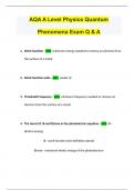 AQA A Level Physics Quantum Phenomena Exam Q & A