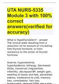 UTA NURS-5335 Module 3 with 100% correct answers(verified for accuracy)