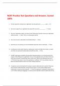 NCRT Practice Test Questions and Answers. Scored  100%