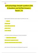 pathophysiology sherpath questions (test  2) Questions and Verified Answers |  Passed | A+