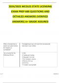 2024/2025 MCOLES STATE LICENSING EXAM PREP 600 QUESTIONS AND DETAILED ANSWERS (VERIFIED ANSWERS) A+ GRADE ASSURED.