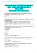 Regis NU 650 Final Actual Exam 3 with 100% Correct Answers Recently Updated (2024 Version)